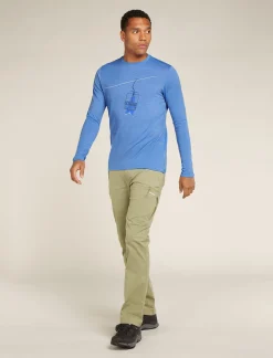 Icebreaker T-shirts^Men's Merino 150 Tech Lite Long Sleeve T-Shirt Bear Lift Baja