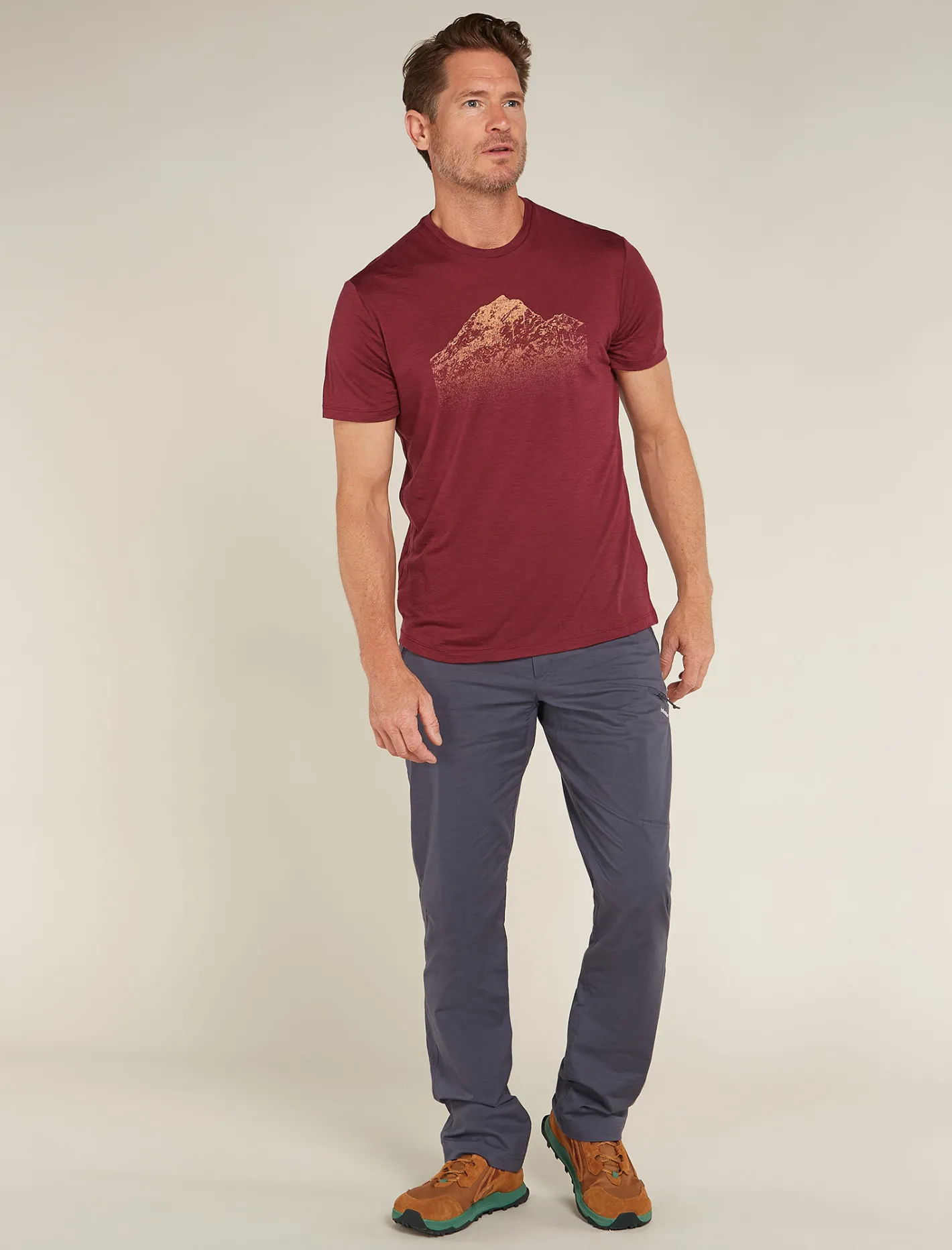 Icebreaker T-shirts^Men's Merino 150 Tech Lite Short Sleeve T-Shirt Rising Light Port