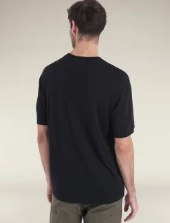 Icebreaker T-shirts^Men's Merino 150 Tech Lite Short Sleeve Relaxed Pocket T-Shirt Black