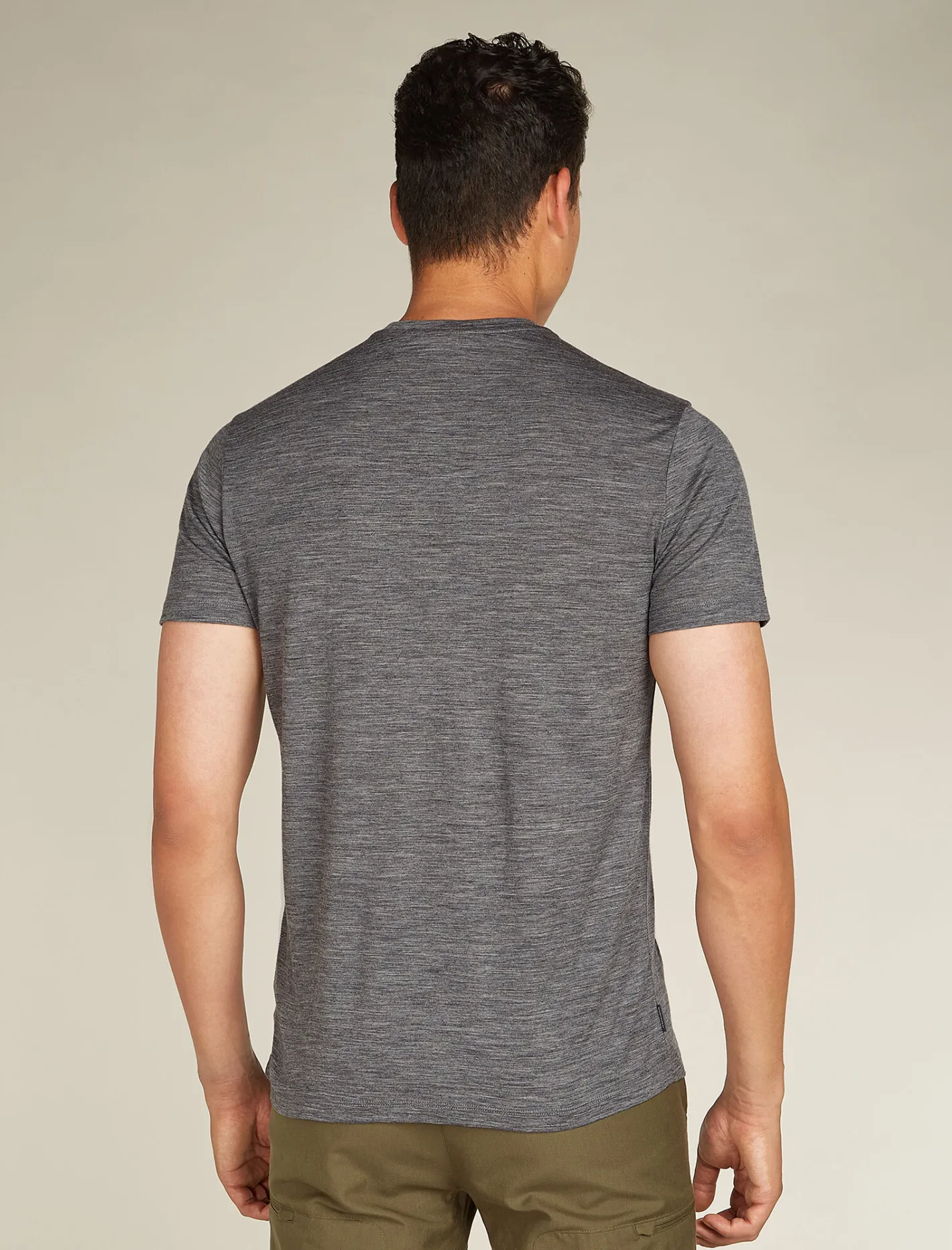 Icebreaker T-shirts^Men's Merino 150 Tech Lite Short Sleeve T-Shirt Pukaki Reflected GritstoneHeather