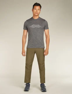 Icebreaker T-shirts^Men's Merino 150 Tech Lite Short Sleeve T-Shirt Pukaki Reflected GritstoneHeather