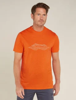 Icebreaker T-shirts^Men's Merino 150 Tech Lite Short Sleeve T-Shirt Pukaki Reflected Blaze