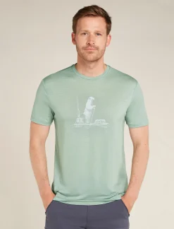 Icebreaker T-shirts^Men's Merino 150 Tech Lite Short Sleeve T-Shirt Polar Paddle Moss