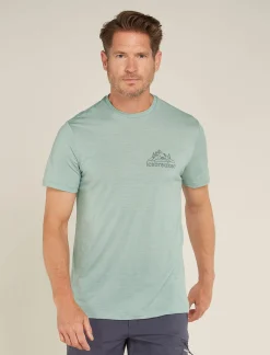 Icebreaker T-shirts^Men's Merino 150 Tech Lite Short Sleeve T-Shirt IB Back Pack Moss