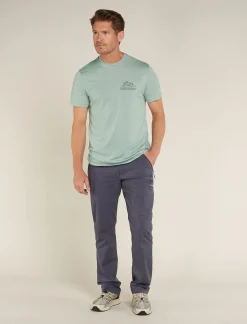 Icebreaker T-shirts^Men's Merino 150 Tech Lite Short Sleeve T-Shirt IB Back Pack Moss