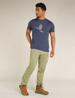 Icebreaker T-shirts^Men's Merino 150 Tech Lite Short Sleeve T-Shirt Skiing Yeti Graphite