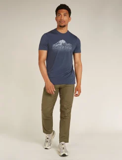 Icebreaker T-shirts^Men's Merino 150 Tech Lite Short Sleeve T-Shirt Rising Light Graphite