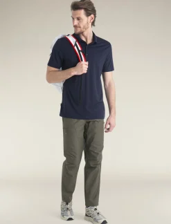 Icebreaker T-shirts^Men's Merino 150 Tech Lite Short Sleeve Polo MidnightNavy
