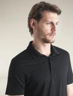 Icebreaker T-shirts^Men's Merino 150 Tech Lite Short Sleeve Polo Black