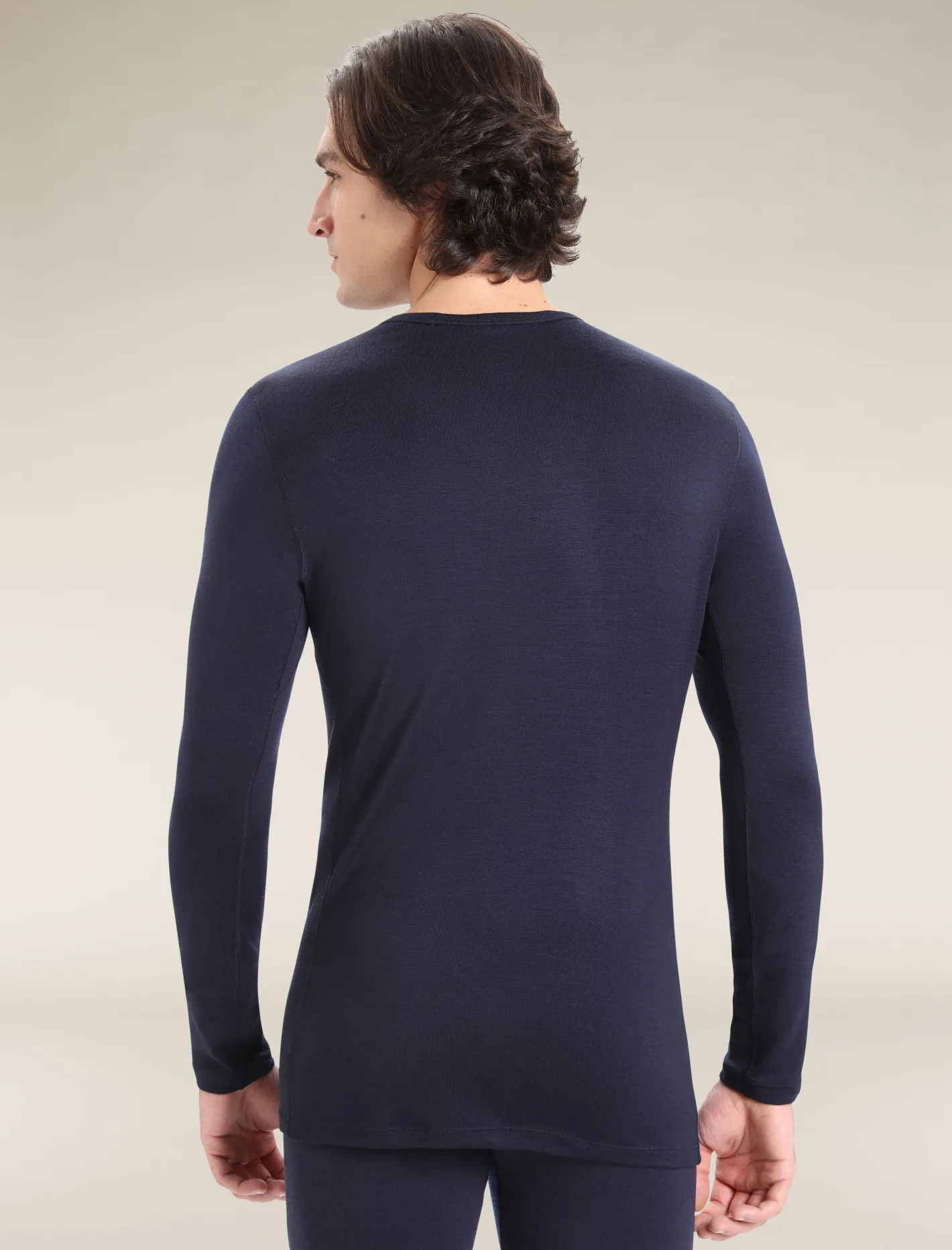 Icebreaker Base Layers^Men's Merino 260 Tech Long Sleeve Crew Neck Thermal Top MidnightNavy