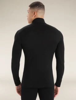 Icebreaker Base Layers^Men's Merino 260 Tech Long Sleeve Half Zip Thermal Top Black