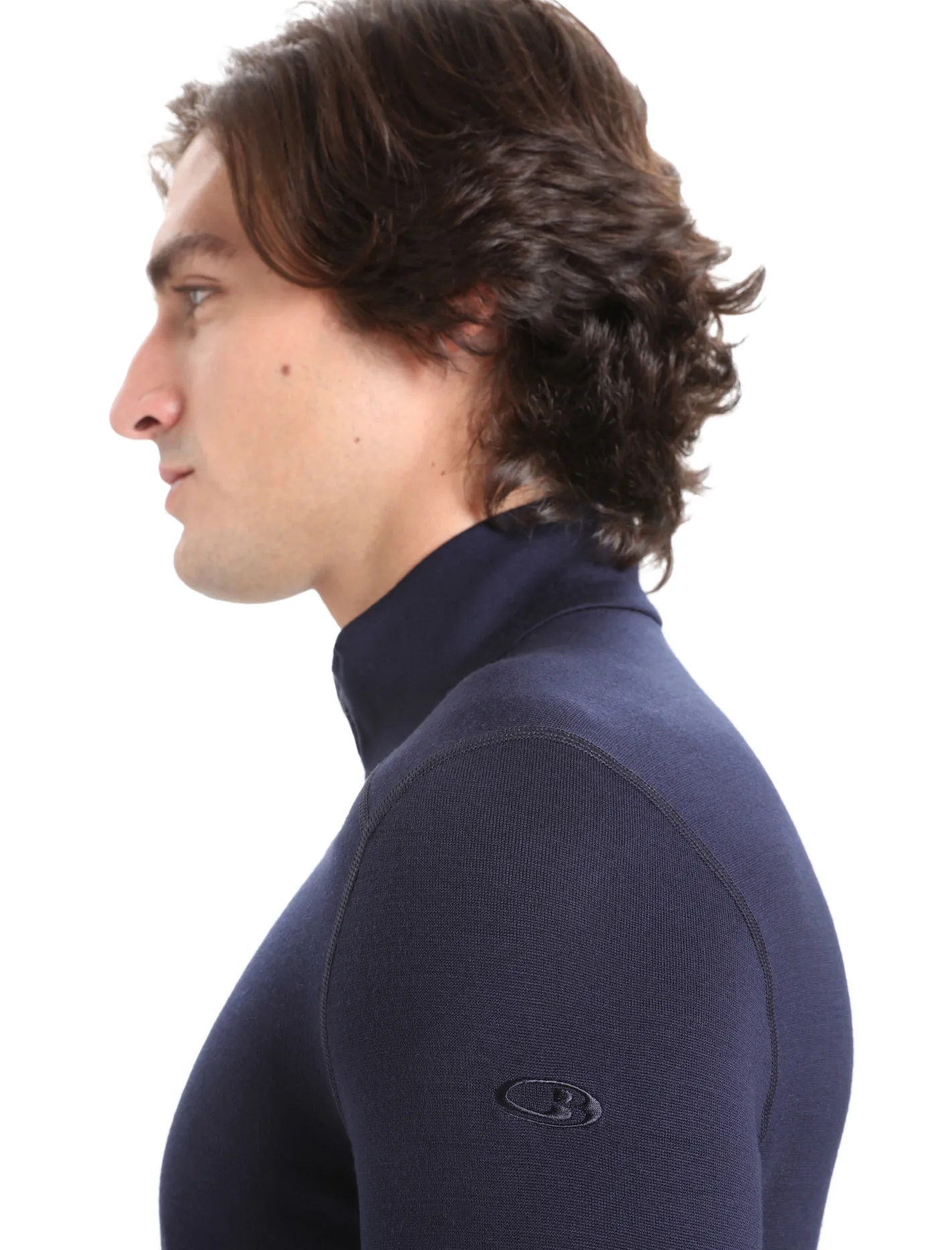Icebreaker Base Layers^Men's Merino 260 Tech Long Sleeve Half Zip Thermal Top MidnightNavy