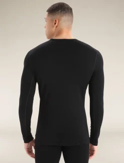 Icebreaker Base Layers^Men's Merino 260 Tech Long Sleeve Crew Neck Thermal Top Black