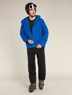 Icebreaker Base Layers^Men's Merino 260 Vertex Long Sleeve Crewe Thermal Top Snow Guide Black/Galaxy