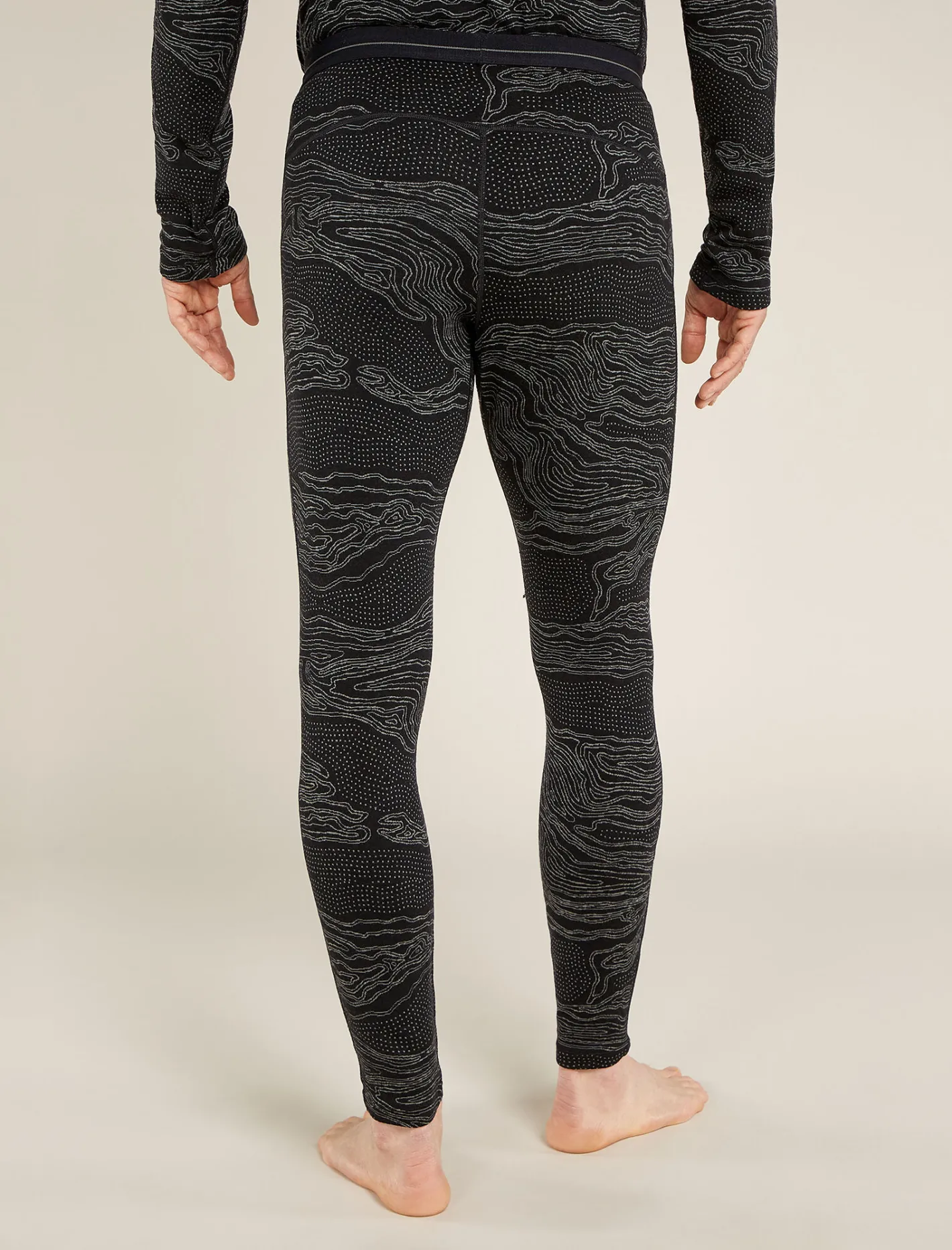Icebreaker Base Layers^Men's Merino 260 Vertex Thermal Leggings Snow Guide Black/Galaxy