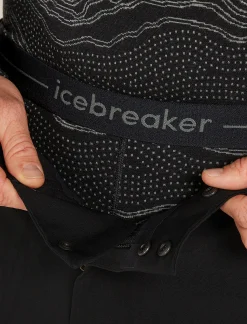 Icebreaker Base Layers^Men's Merino 260 Vertex Thermal Leggings Snow Guide Black/Galaxy