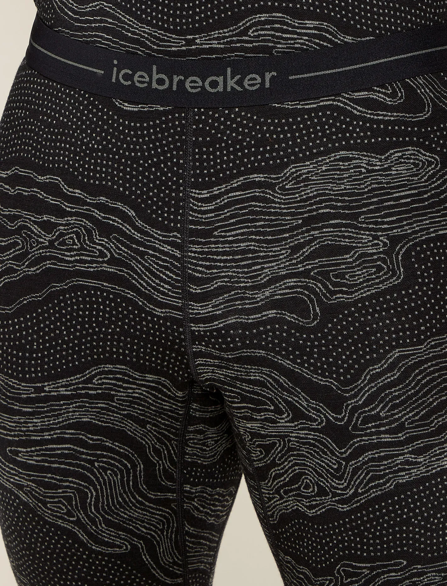 Icebreaker Base Layers^Men's Merino 260 Vertex Thermal Leggings Snow Guide Black/Galaxy