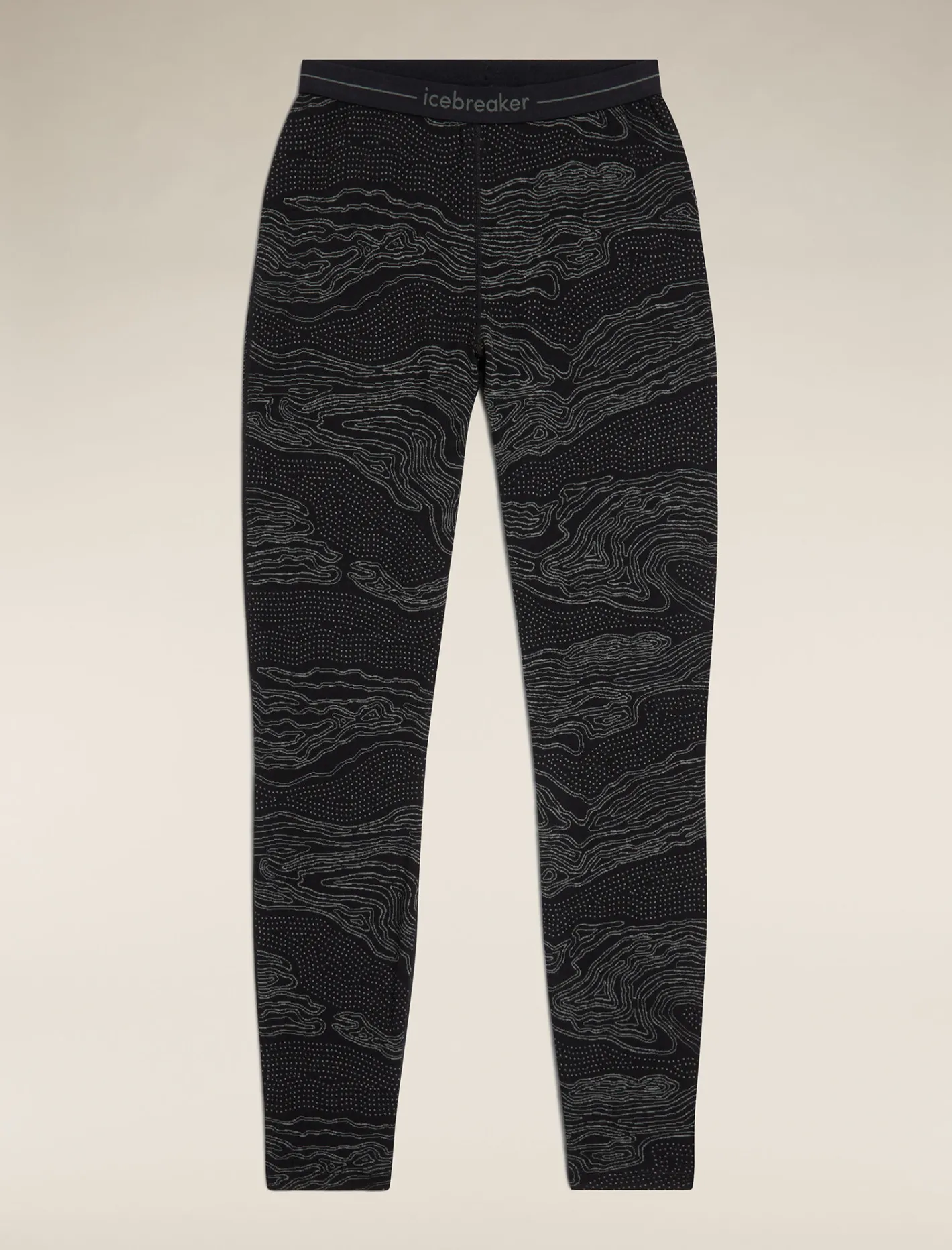 Icebreaker Base Layers^Men's Merino 260 Vertex Thermal Leggings Snow Guide Black/Galaxy