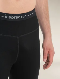 Icebreaker Base Layers^Men's Merino 260 ZoneKnit™ 3/4 Thermal Leggings Black/JetHeather