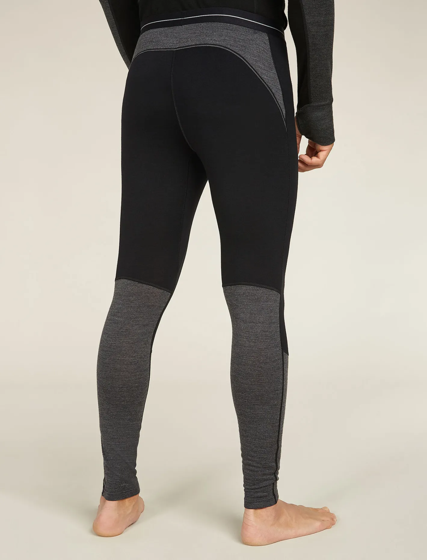 Icebreaker Bottoms|Base Layers^Men's Merino 260 ZoneKnit™ Merino Thermal Leggings Black/jetheather