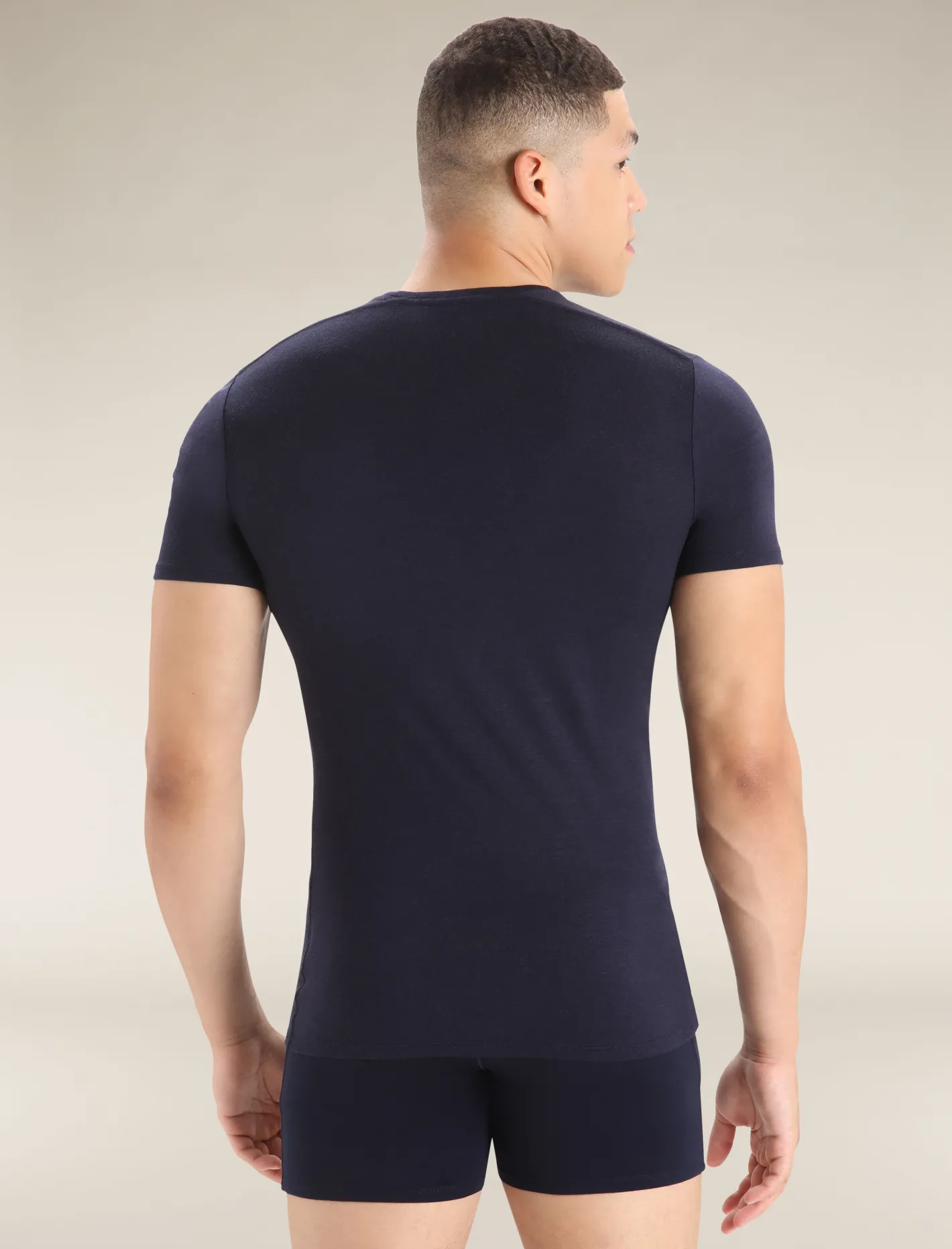 Icebreaker Underwear^Men's Merino Anatomica Short Sleeve Crew Neck Tee MidnightNavy