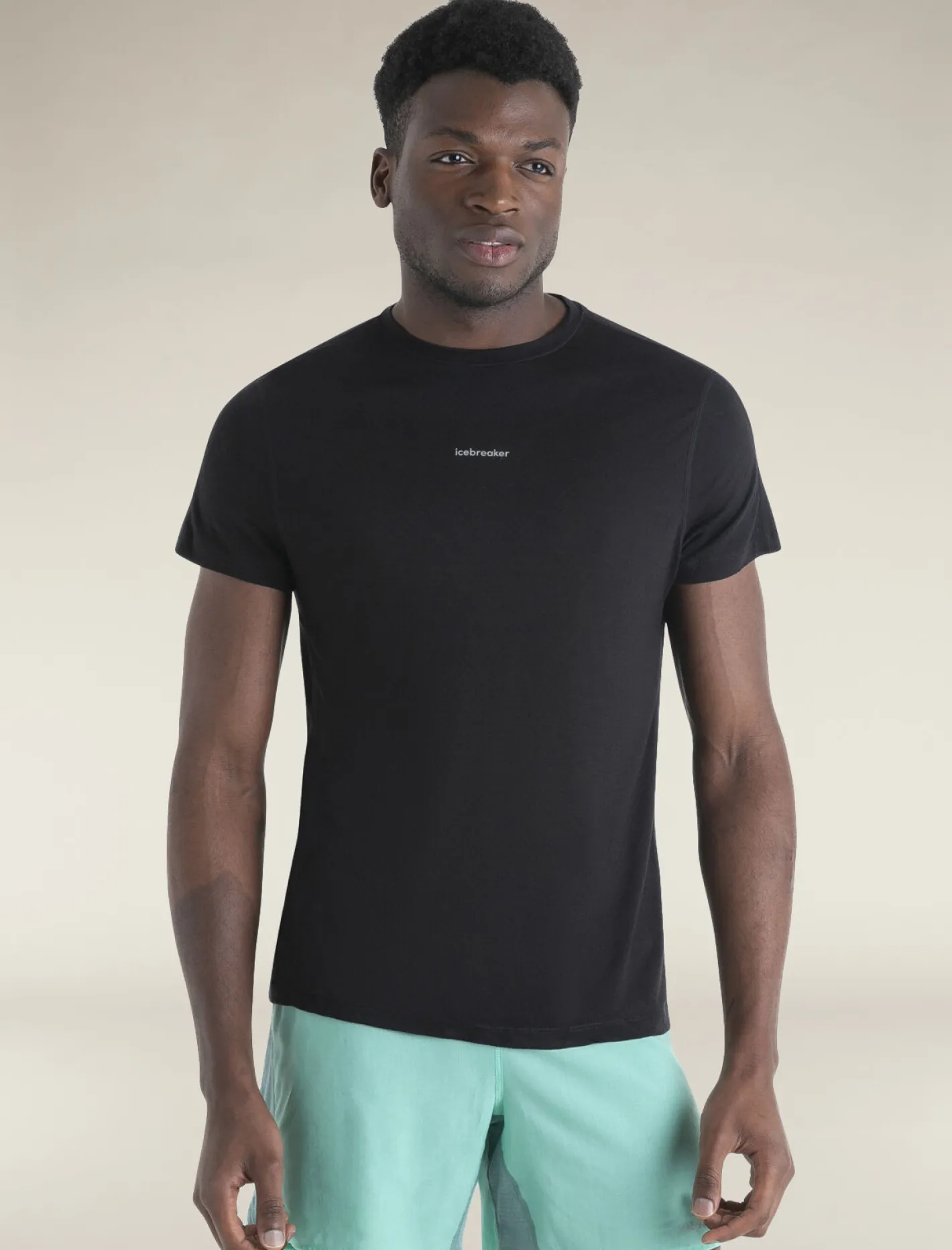 Icebreaker T-shirts^Men's Merino Blend 125 Cool-Lite™ Speed Short Sleeve T-Shirt Black