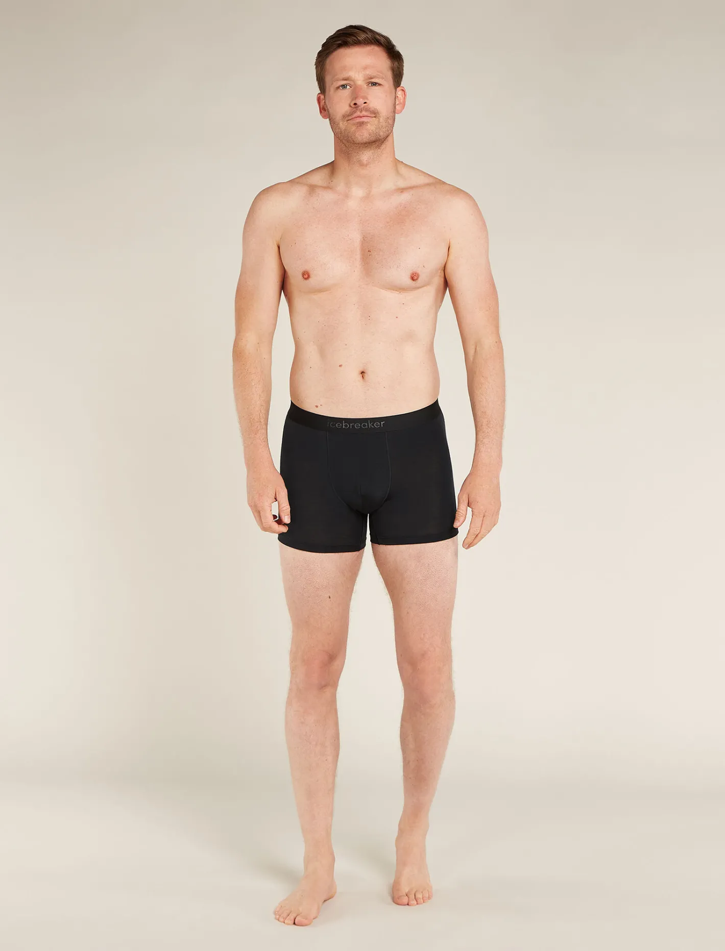 Icebreaker Underwear^Men's Merino Blend 125 Cool-Lite™ Anatomica Boxers Black