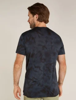 Icebreaker T-shirts^Men's Merino Blend 125 Cool-Lite™ Sphere Short Sleeve T-Shirt Cloud Dye Graphite/Black
