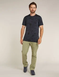 Icebreaker T-shirts^Men's Merino Blend 125 Cool-Lite™ Sphere Short Sleeve T-Shirt Cloud Dye Graphite/Black