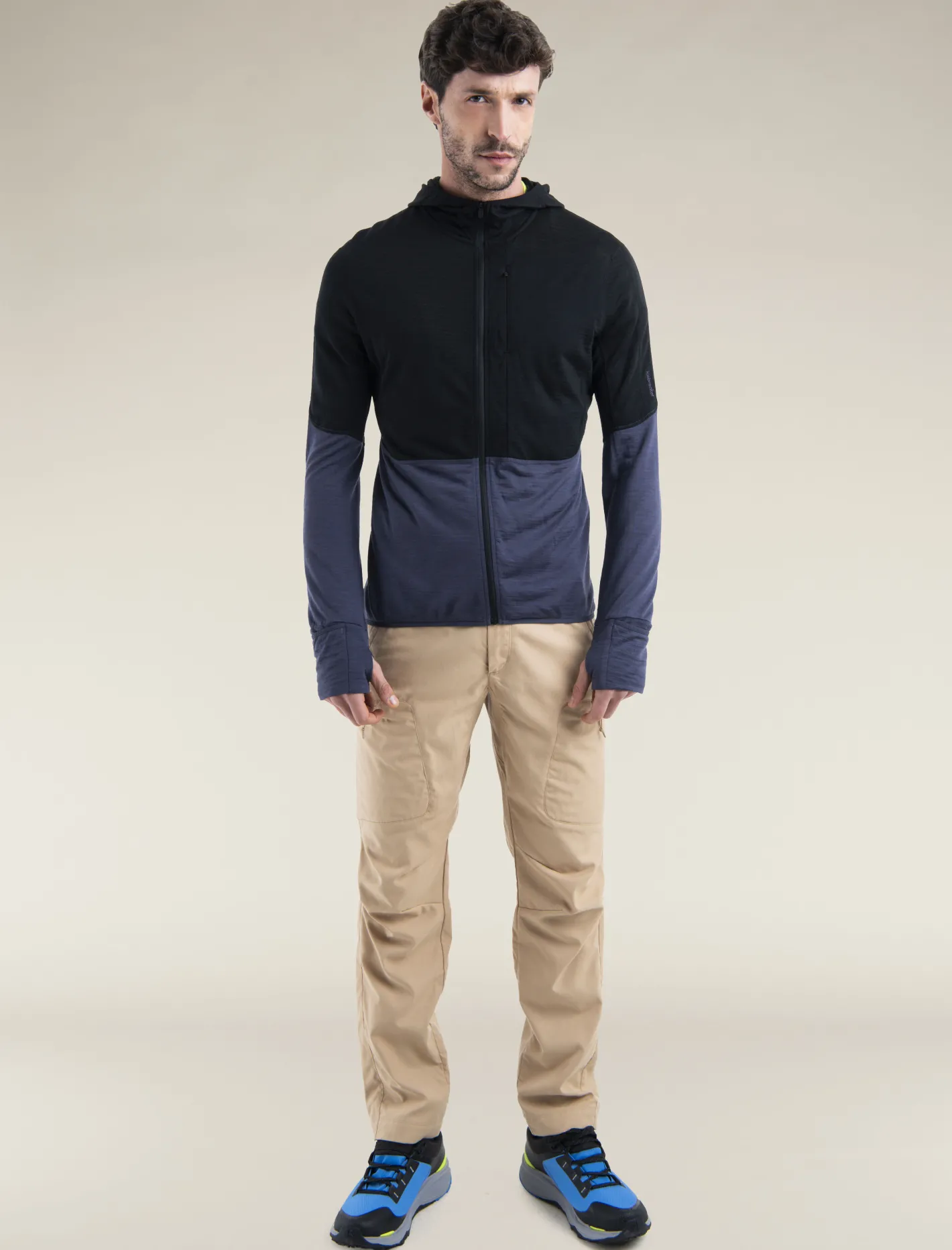 Icebreaker Jumpers & Hoodies^Men's Merino Blend 200 Realfleece™ Descender Long Sleeve Zip Hoodie Black/Graphite