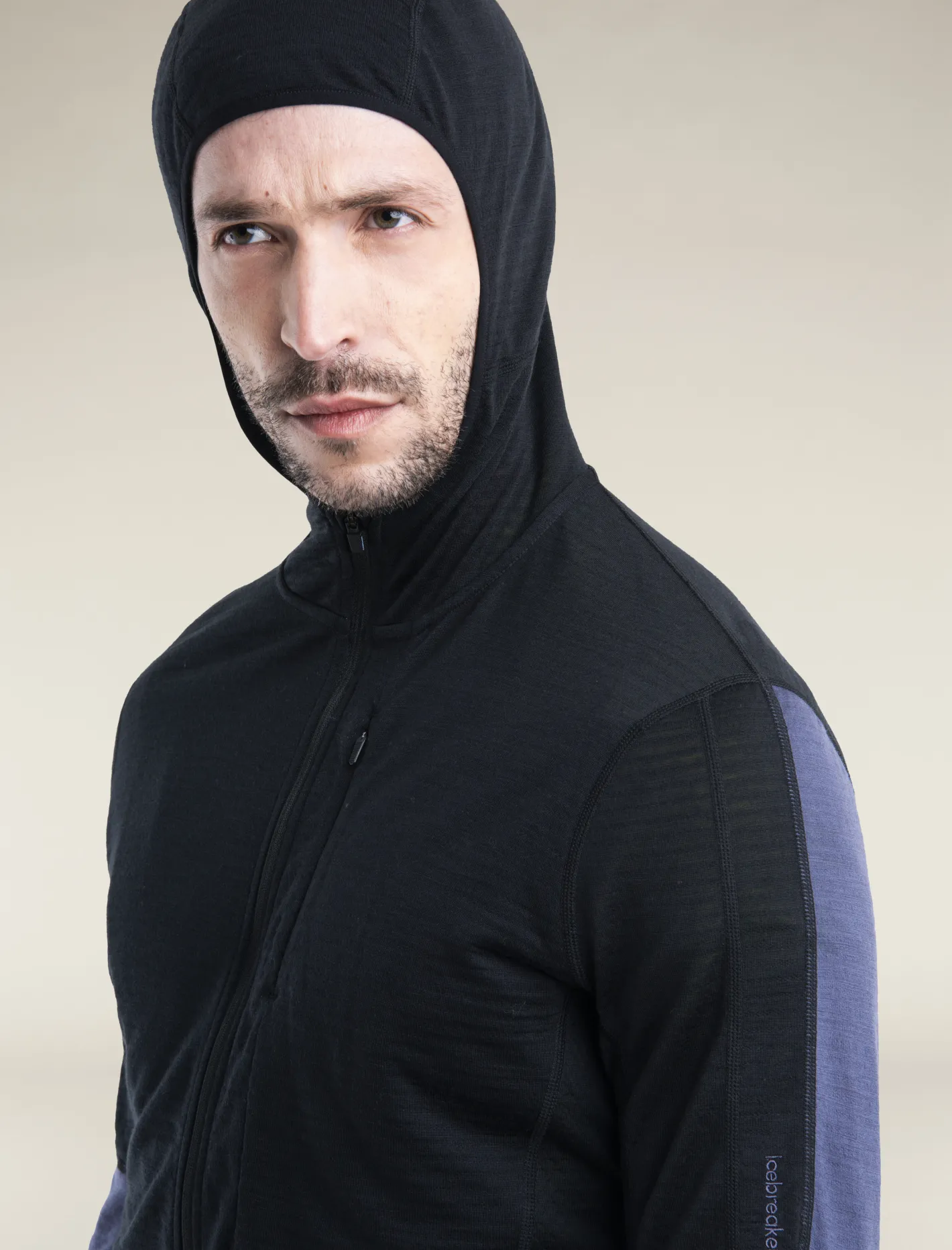 Icebreaker Jumpers & Hoodies^Men's Merino Blend 200 Realfleece™ Descender Long Sleeve Zip Hoodie Black/Graphite