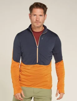 Icebreaker Jumpers & Hoodies^Men's Merino Blend 200 Realfleece™ Descender Long Sleeve Half Zip Jacket Graphite/Ray