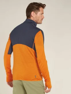 Icebreaker Jumpers & Hoodies^Men's Merino Blend 200 Realfleece™ Descender Long Sleeve Half Zip Jacket Graphite/Ray