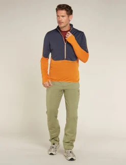 Icebreaker Jumpers & Hoodies^Men's Merino Blend 200 Realfleece™ Descender Long Sleeve Half Zip Jacket Graphite/Ray