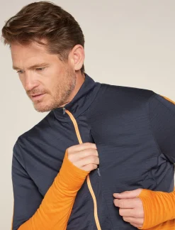 Icebreaker Jumpers & Hoodies^Men's Merino Blend 200 Realfleece™ Descender Long Sleeve Half Zip Jacket Graphite/Ray