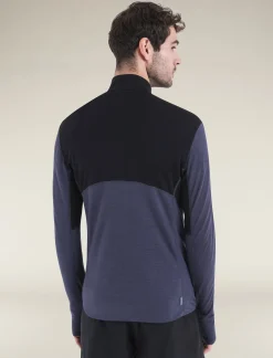 Icebreaker Jumpers & Hoodies^Men's Merino Blend 200 Realfleece™ Descender Long Sleeve Half Zip Jacket Black/Graphite