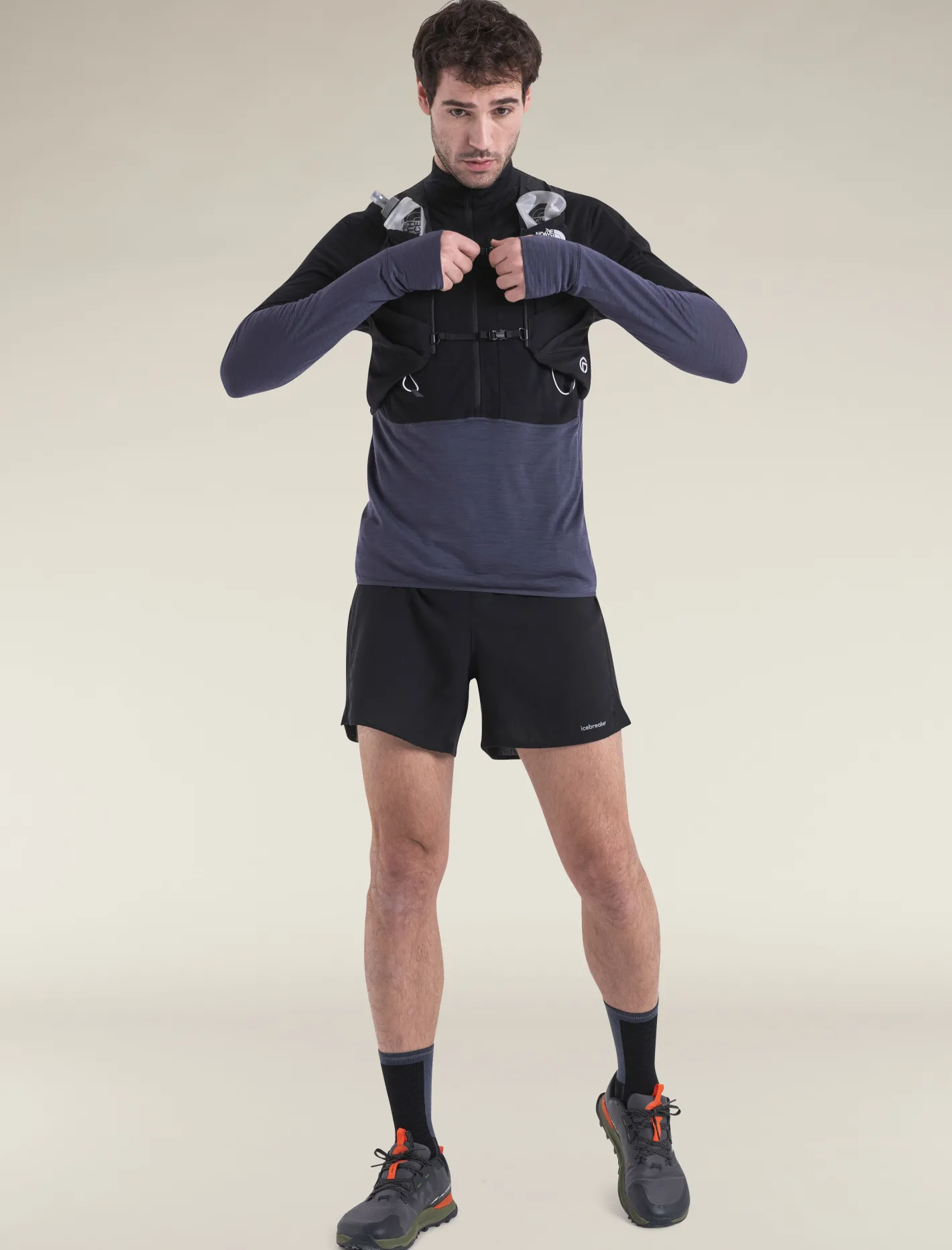 Icebreaker Jumpers & Hoodies^Men's Merino Blend 200 Realfleece™ Descender Long Sleeve Half Zip Jacket Black/Graphite