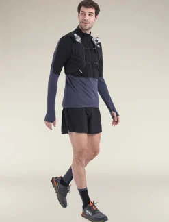 Icebreaker Jumpers & Hoodies^Men's Merino Blend 200 Realfleece™ Descender Long Sleeve Half Zip Jacket Black/Graphite