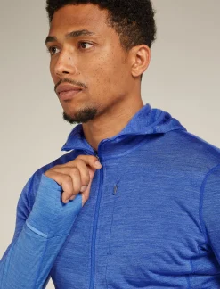 Icebreaker Jumpers & Hoodies^Men's Merino Blend 200 Realfleece™ Descender Long Sleeve Zip Hoodie Brillant/Baja