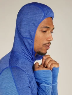 Icebreaker Jumpers & Hoodies^Men's Merino Blend 200 Realfleece™ Descender Long Sleeve Zip Hoodie Brillant/Baja