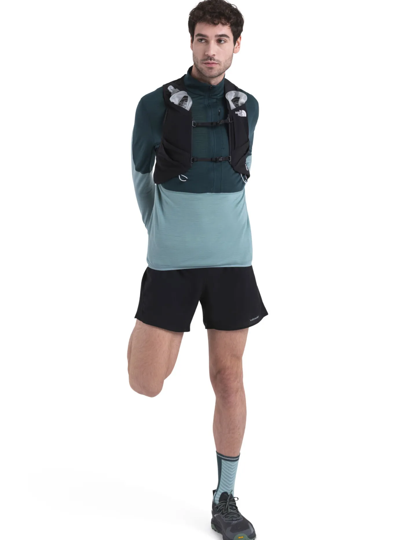 Icebreaker Jumpers & Hoodies^Men's Merino Blend 200 Realfleece™ Descender Long Sleeve Half Zip Jacket FathomGreen/CloudRay
