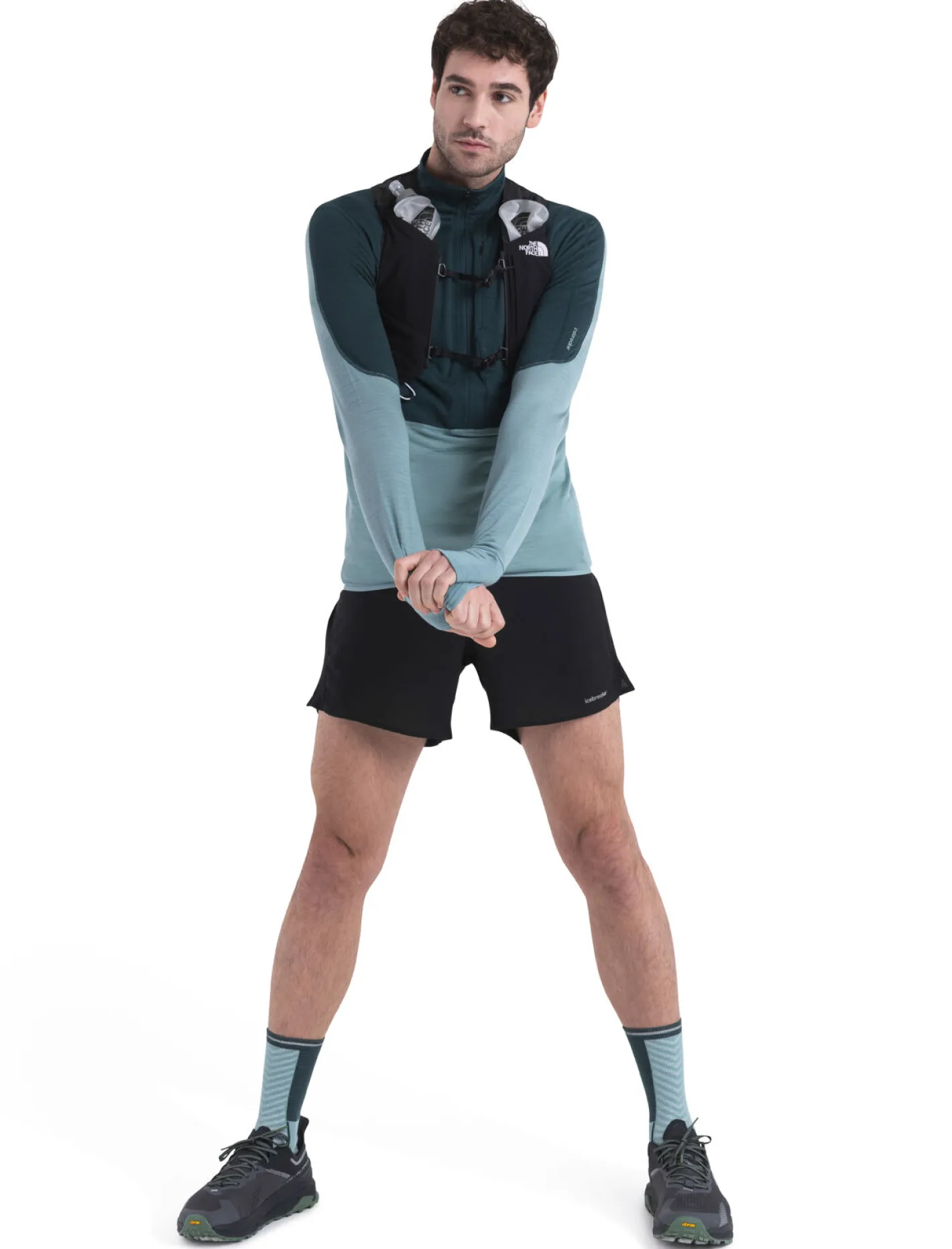Icebreaker Jumpers & Hoodies^Men's Merino Blend 200 Realfleece™ Descender Long Sleeve Half Zip Jacket FathomGreen/CloudRay
