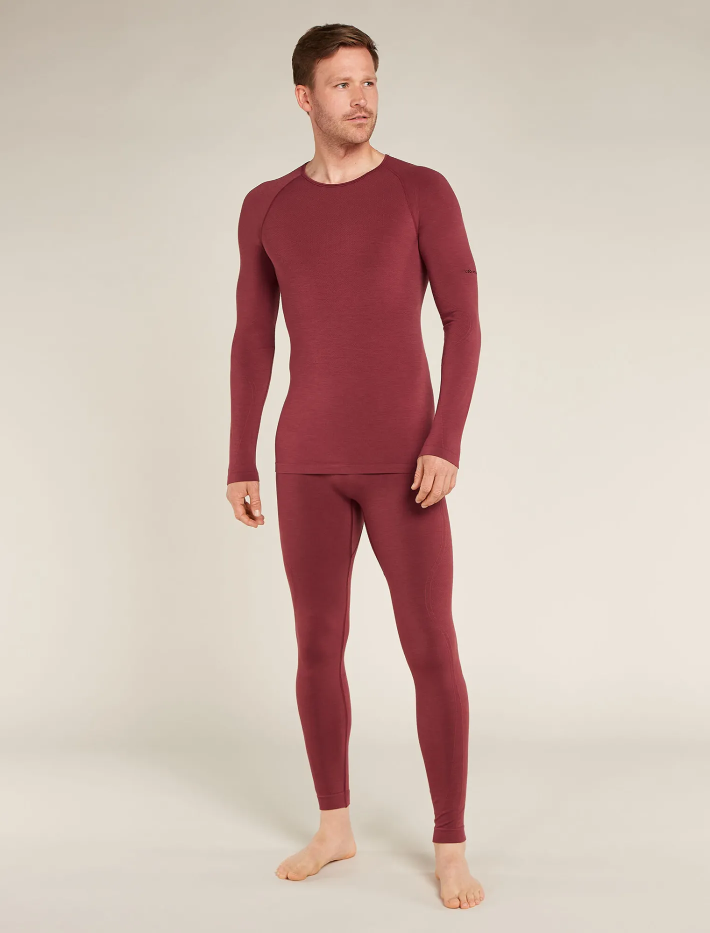 Icebreaker T-shirts^Men's Merino Blend 260 ZoneKnit™ Seamless Long Sleeve Crewe Thermal Top Port
