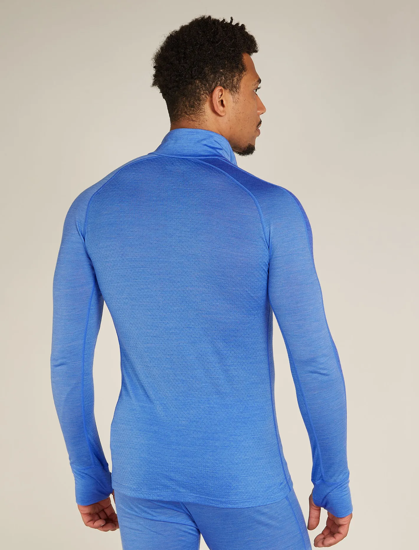 Icebreaker Base Layers^Men's Merino Blend 125 ZoneKnit™ Long Sleeve Half Zip Thermal Top Baja