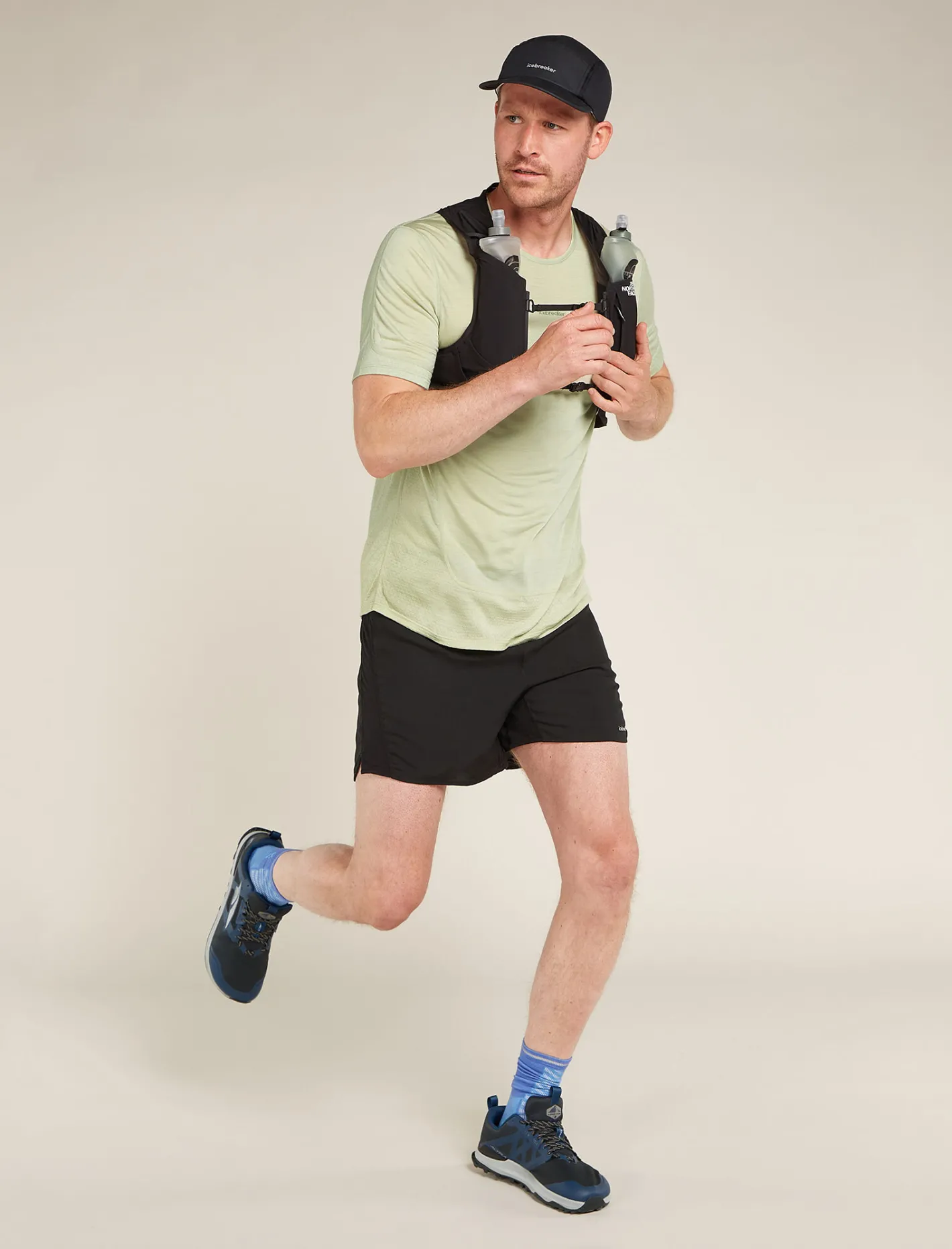 Icebreaker T-shirts^Men's Merino Blend 125 ZoneKnit™ Energy Wind Short Sleeve T-Shirt Ashen