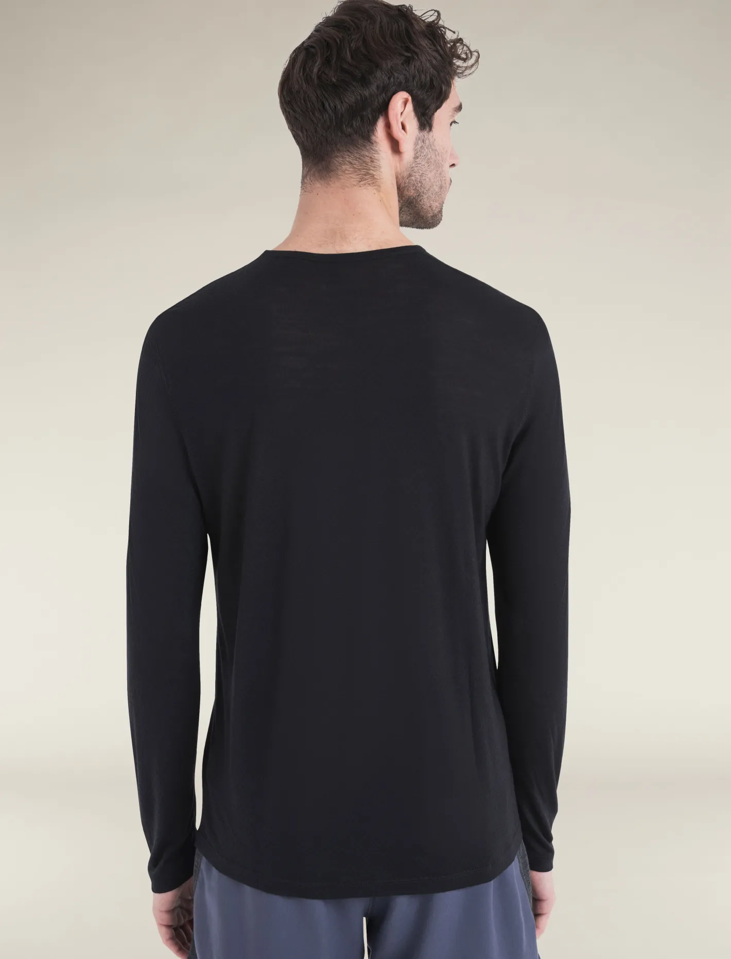 Icebreaker T-shirts^Men's Merino Blend 125 ZoneKnit™ Energy Wind Long Sleeve T-Shirt Black