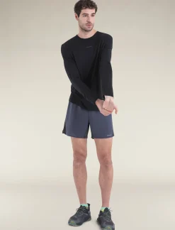 Icebreaker T-shirts^Men's Merino Blend 125 ZoneKnit™ Energy Wind Long Sleeve T-Shirt Black