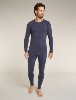 Icebreaker T-shirts^Men's Merino Blend 260 ZoneKnit™ Seamless Long Sleeve Crewe Thermal Top Graphite