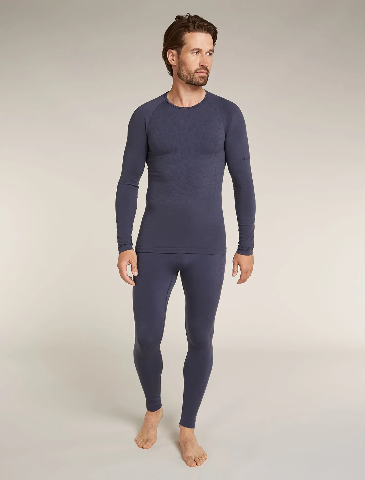 Icebreaker T-shirts^Men's Merino Blend 260 ZoneKnit™ Seamless Long Sleeve Crewe Thermal Top Graphite