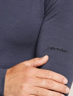 Icebreaker T-shirts^Men's Merino Blend 260 ZoneKnit™ Seamless Long Sleeve Crewe Thermal Top Graphite